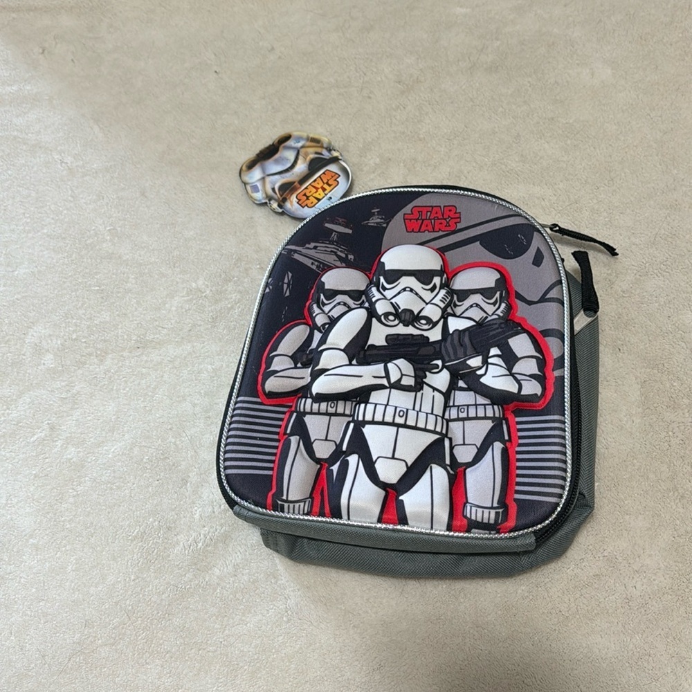 NWT Disney Star Wars Stormtrooper 3D Graphic Insulated Lunch Bag Kid School Play